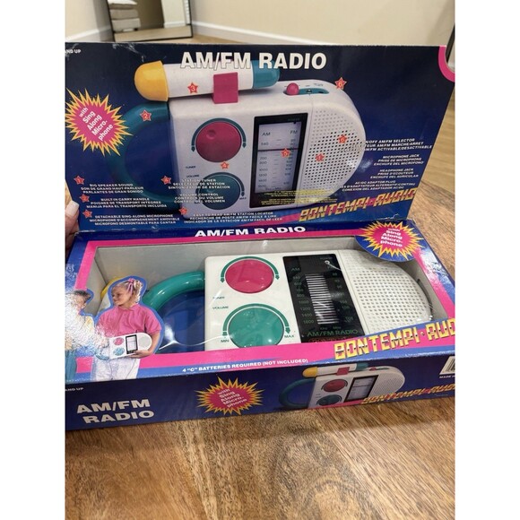 Vintage Bontempi Audio SR 7250/A AM/FM Radio & Sing Along Microphone Tested - Picture 3 of 12